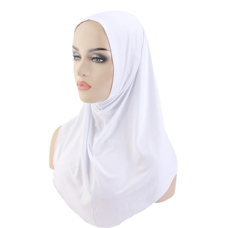 

Plain Muslim Hijab Modal Cotton One Piece Amira Pull On Islamic Scarf Headscarf Women Head Wrap Shawls Arabic Pray Hijabs Turban