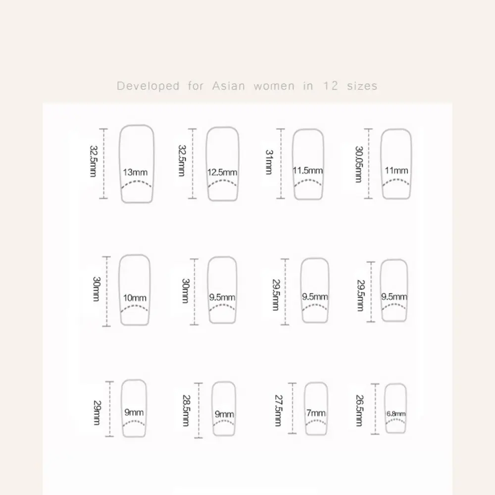 24 szt. Długie sztuczne paznokcie w kształcie rurki wodnej, paski, złote fasolki, francuskie tipsy, błyszczące perły, małe kwiatki, paznokcie do wciskania dla kobiet