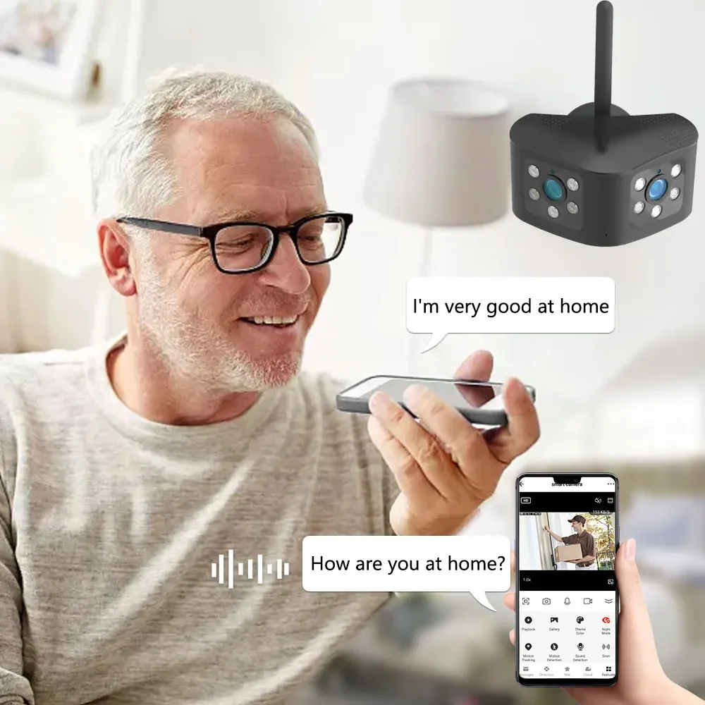 IPC360 Home 8MP 4K HD Dual Lens WIFI Surveillance Camera CCTV 180° Panoramic Outdoor Wireless Smart Wi-Fi IP Cameras Waterproof