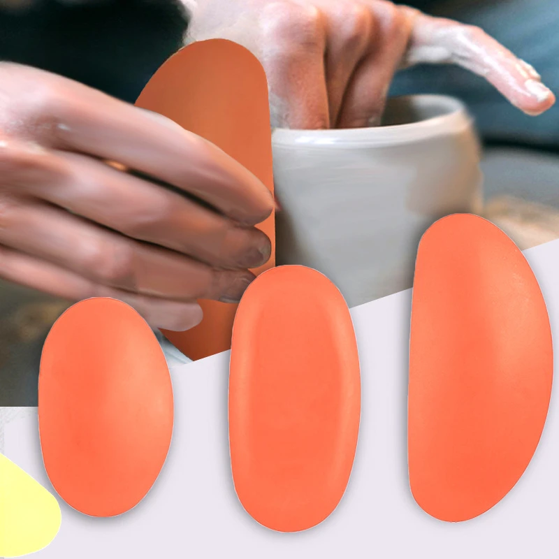 3 pçs conjunto de ferramentas de escultura de argila de silicone macio escultura de argila especial para barra de cerâmica escolar forma suave ferramenta de cerâmica de corte