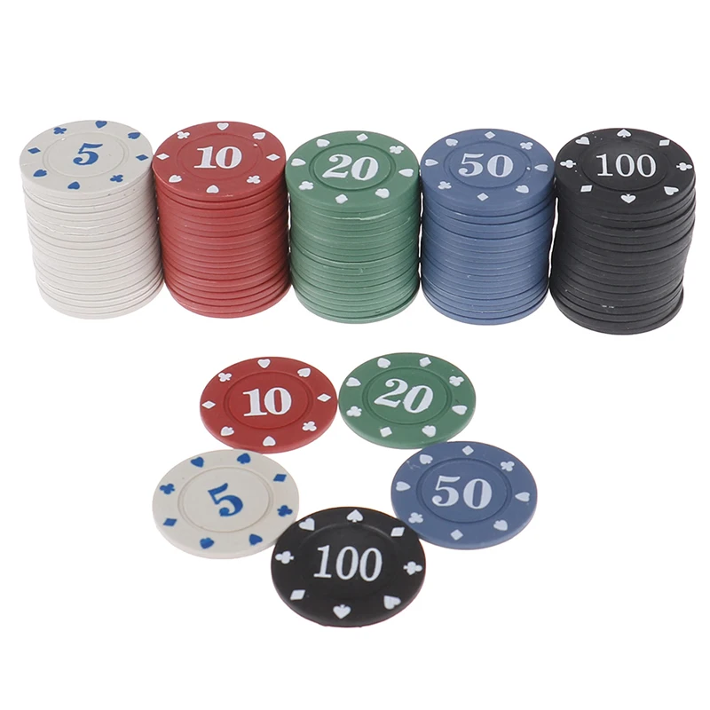 20pcs Poker Chips Board Game Recreation Money Set Professional Round Plastic Poker Chips Set Entertainment Holland Casino Coins