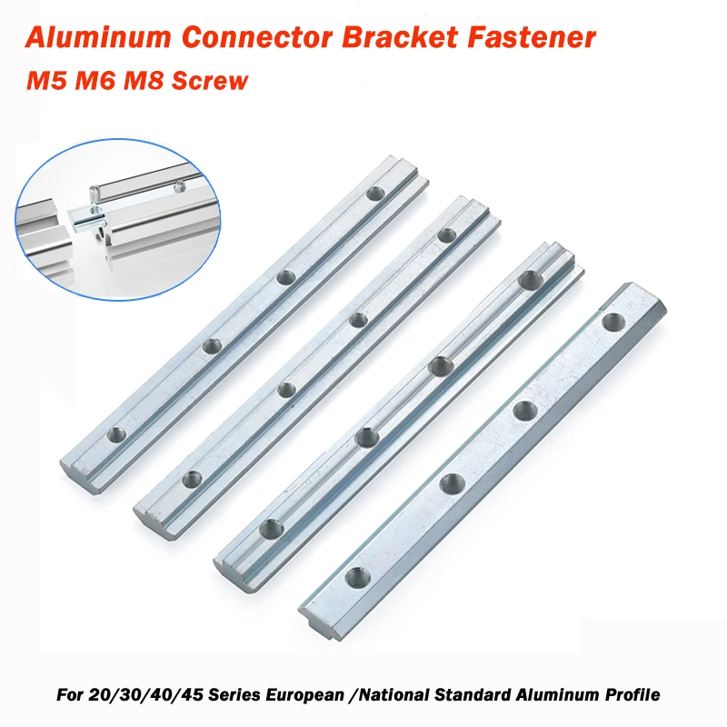 Aluminum Connector Bracket Fastener M5 M6 M8 Screw For EN/GB Standard 20/30/40/45Series Aluminum Profile Straight Line Connector