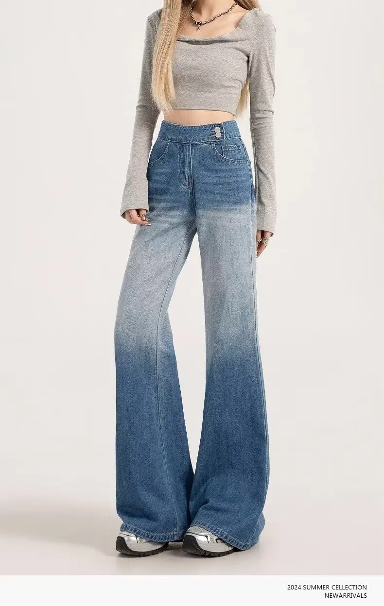 

Streetwear Baggy Jeans Women 2024 Fashion Washed High Waist Denim Pants Woman Vintage Y2K Wide Leg Trousers Female Trashy Clothe