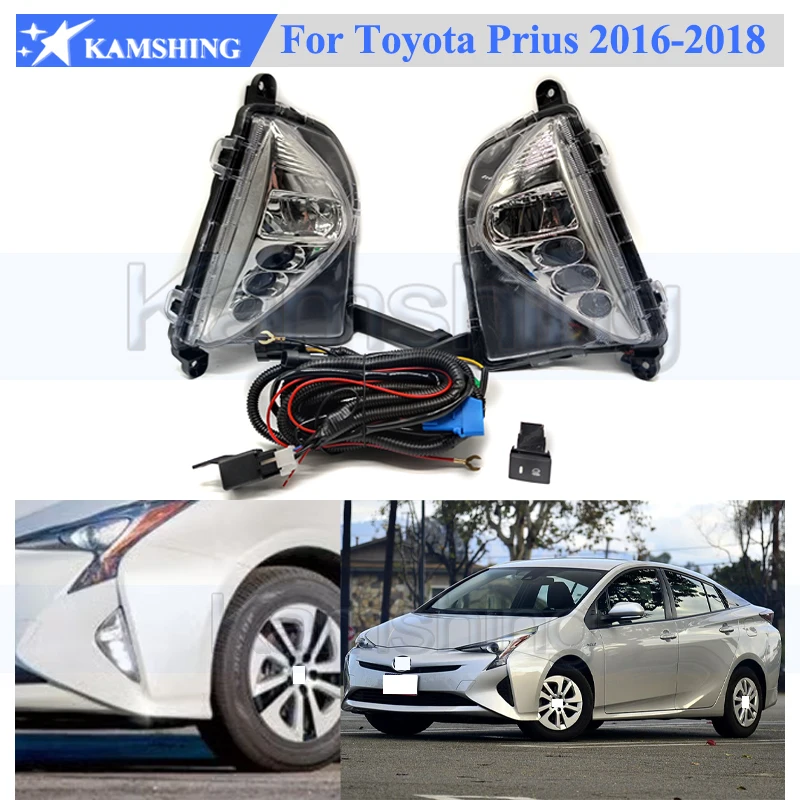 

Kamshing A Set LED Daytime Running Light DRL For Toyota Prius 2016-2018 Front Fog Light Fog Lamp Day Light