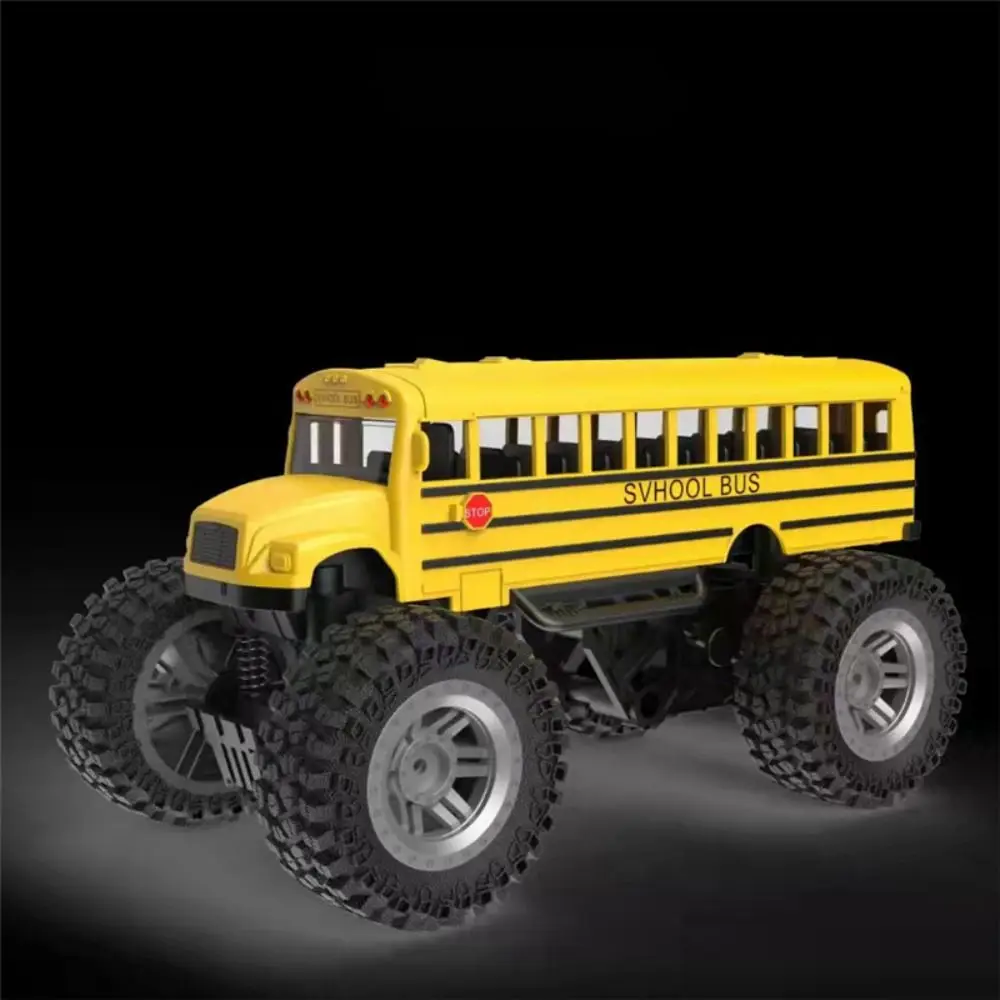 1:43 Scale School Bus Model Simulation Big Wheels Pull Back Car Toy Educational Inertia Toys School Bus Vehicles Toys Kids Toy