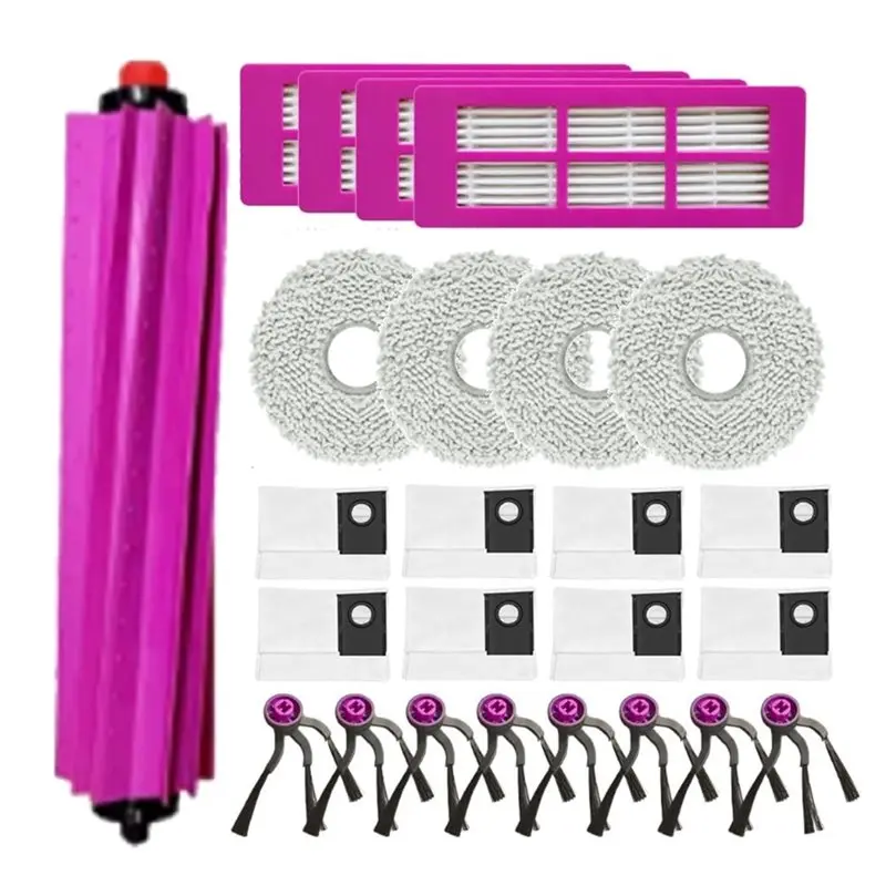 

YANA35R 25PCS Main Side Brush Mop Cloth Filter Dust Bag For Eureka J15 Evo Ultra Self Emptying Robot Vacuum Accessories