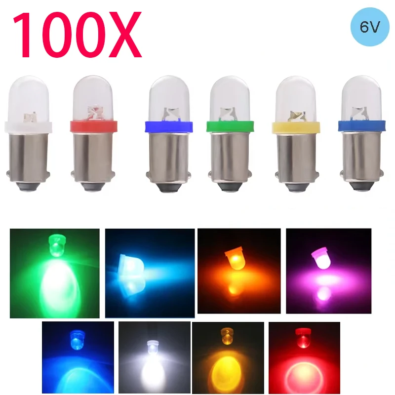 

Wholesale！100X 6V 6.3V AC DC Non-polarity BA9S T4W T11 LED Light Bulb 53 57 1895 1891 64111 for Pinball Machine