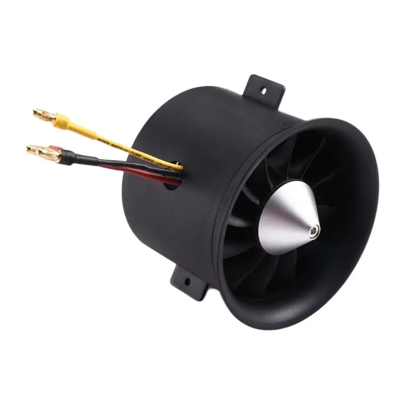 Ventilateur à conduit EDF 70 mm à 12 pales compatible avec les modèles d'avions et d'hélicoptères, doté d'un moteur brushless outrunner 2839-2100KV - [A17I]