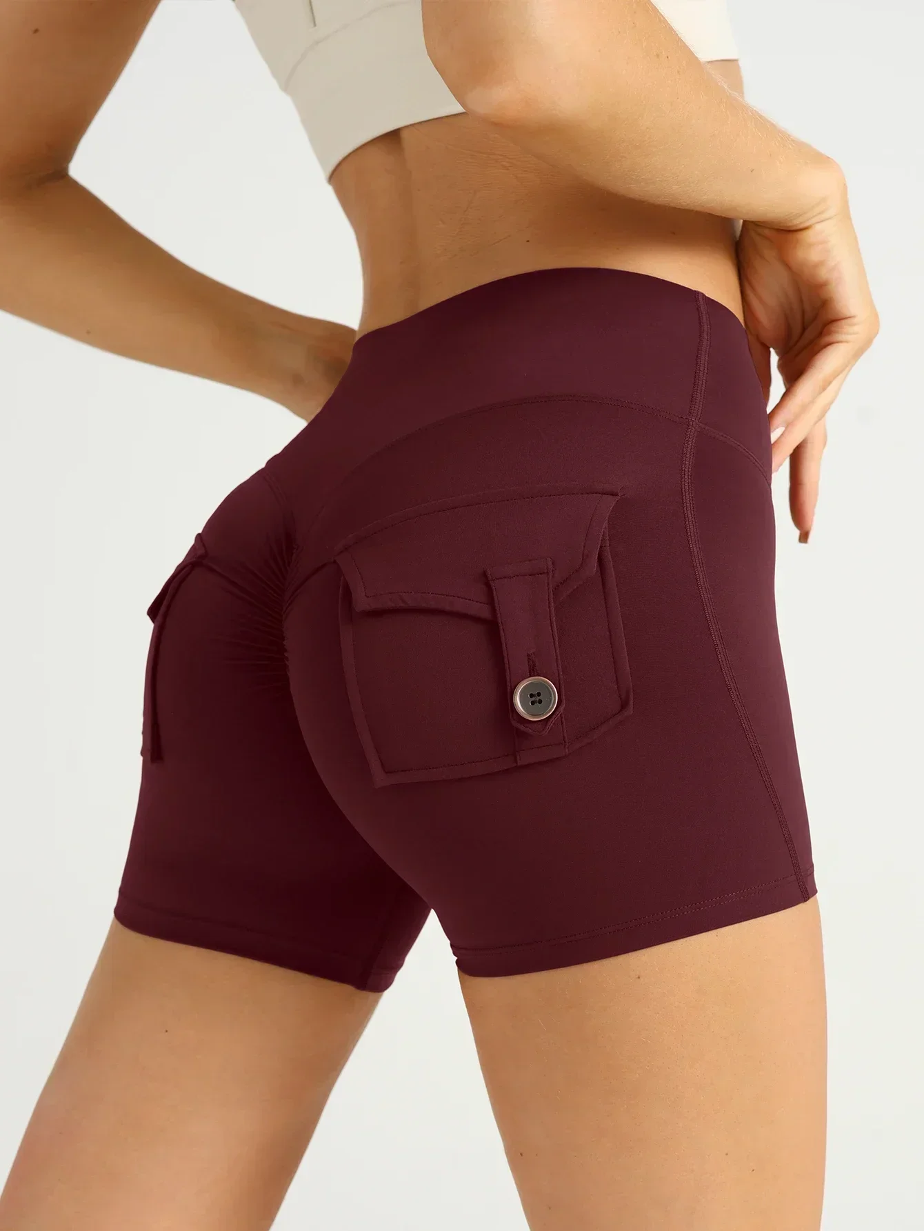 

Женские шорты для йоги с высокой талией, спортивные шорты для фитнеса, корректирующие фигуру, для йоги, фитнеса, бега, спортивная одежда