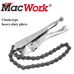 9 inch Chain Clamp Pliers Locking Grip Wrench Pipe Wrench Compound Leverage Function