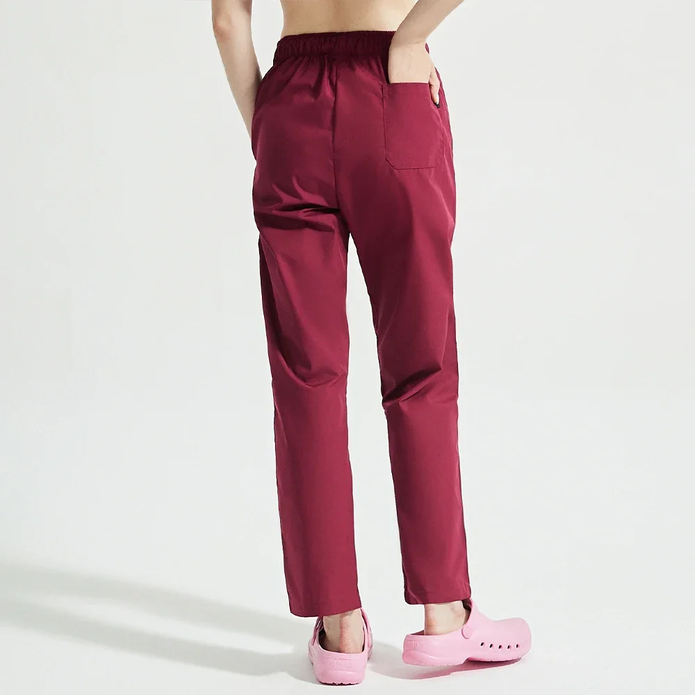 Unisex Solid Color Medical Work Pants Veterinary Operating Room Scrubs Pants Beauty Agency Trousers Jogger Pants Nurse Uniforms
