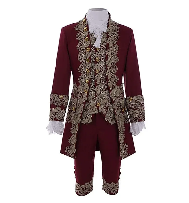 Traje de Cosplay de caballero británico del siglo, traje Tudor victoriano renacentista, disfraz de María Antonieta, traje rococó para hombre