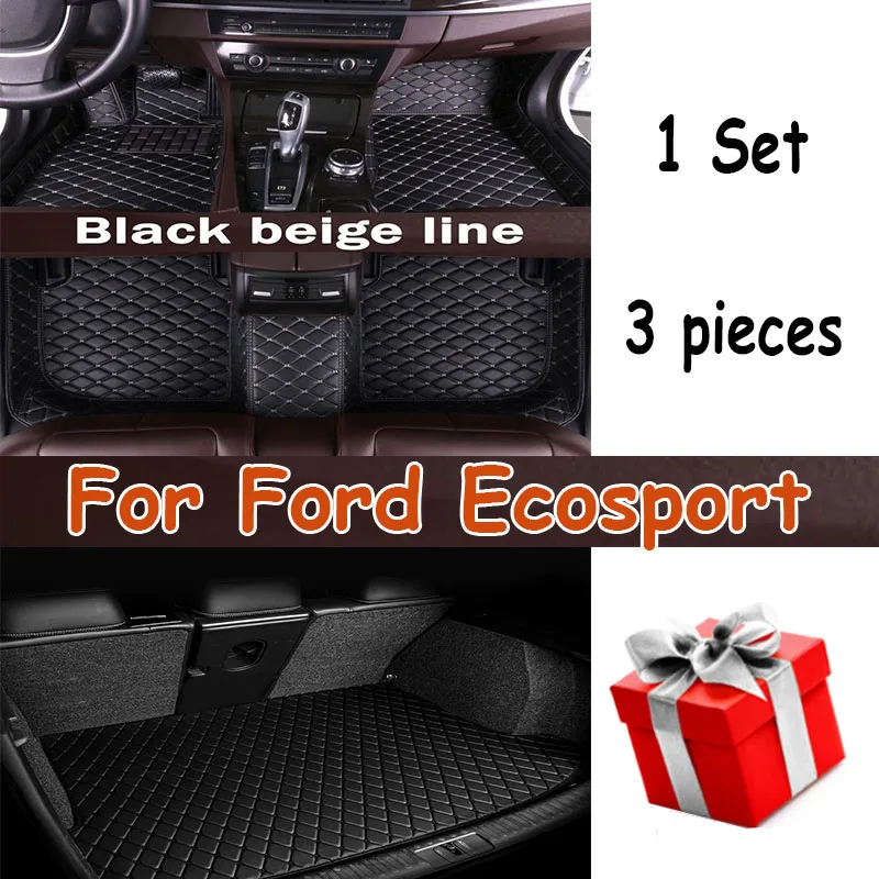 

Car Floor Mats For Ford Ecosport 2018 2019 Custom Auto Foot Pads Automobile Carpet Cover Interior Accessories