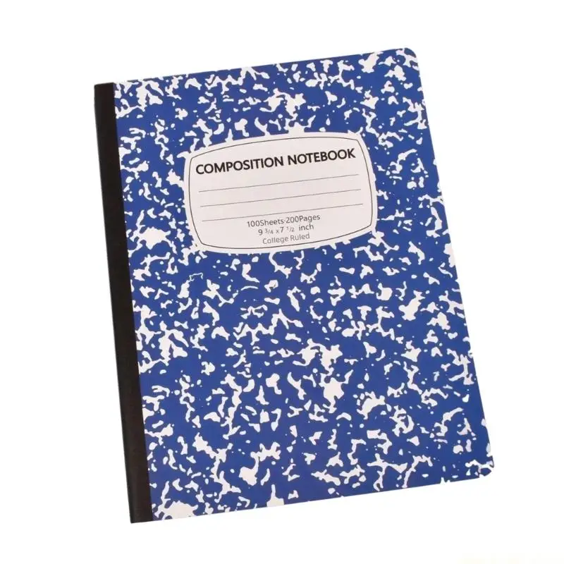 Notebook with College Ruled Pages, 100 Sheets 200 Pages, 9.75X7.5Inch Composition Softcover for Journaling and Writing