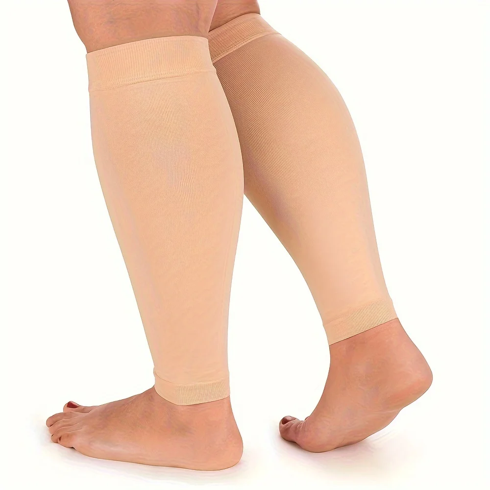 1Pair Elastic Socks, Calf Sleeve, Compression Socks, Segmented Pressure Socks