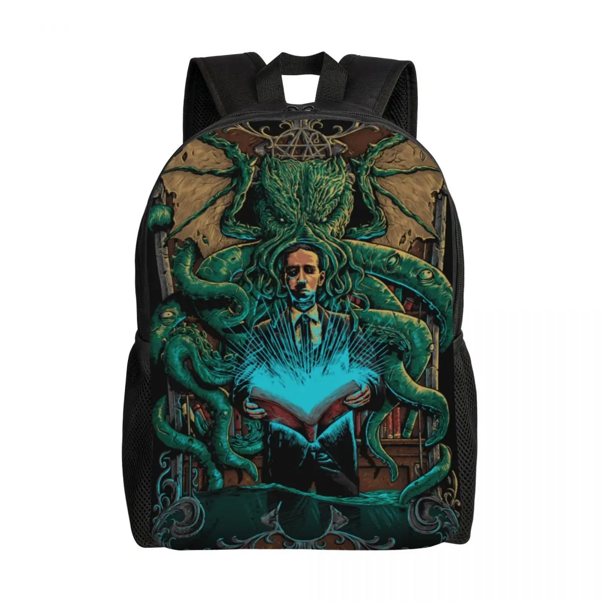 Custom Call Of Cthulhu Backpacks Women Men Fashion Bookbag for School College Lovecraft T-shirt Horror Fiction Film Fan Bags