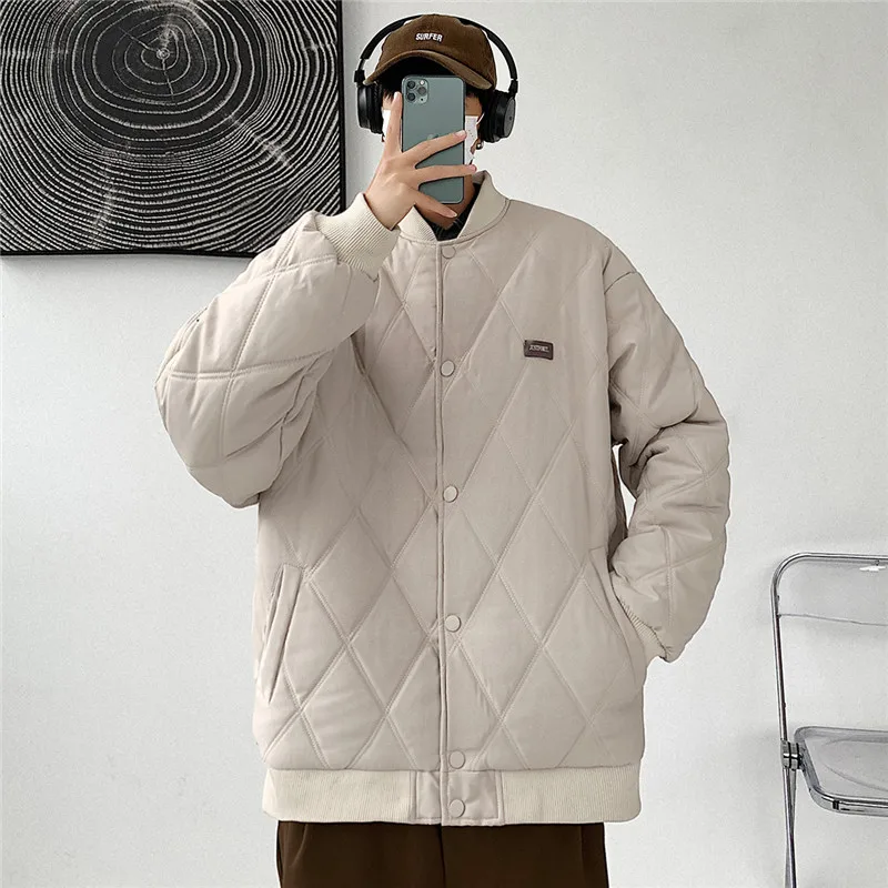 

Warm Cotton Jacket Men's Winter 2026 New Style Casual Versatile Loose High Street Fashion Student Trendy Polyester Fiber Fill