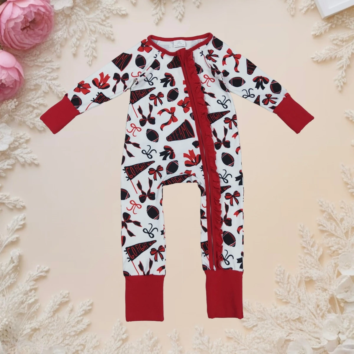 

Baby Girl Romper Long Sleeve Ruffle Jumpsuit Toddler Kids Clothing Cute Cozy Infant Clothes Fall Winter Sleepwear Playwear