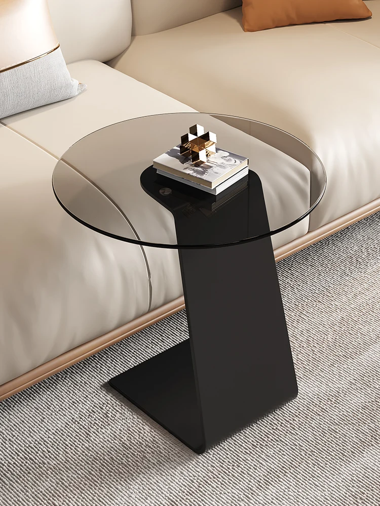 

Tempered glass coffee table, living room sofa creative edge table, light luxury, modern simplicity, advanced minimalism