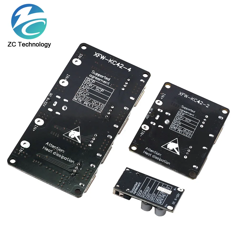 KC24 USB QC3.0 QC2.0 DC-DC Buck Converter Charging Step Down Module 6-32V 9V 12V 24V to Fast Quick Charger Circuit Board 3V 5V