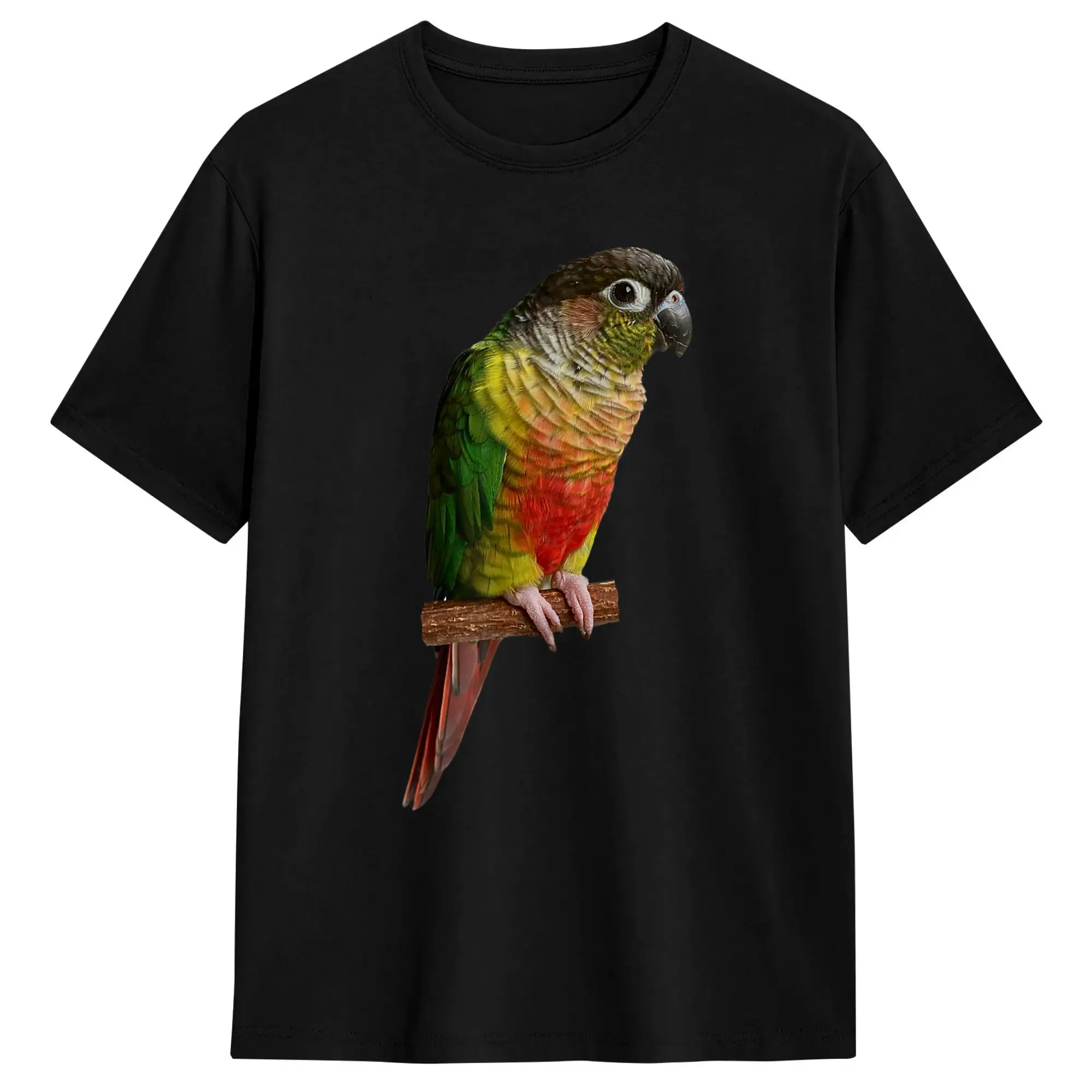 Green cheek Conure Parrot Bird Parakeet T Shirt Beach Cotton T Shirts Man Harajuku Casual Tshirt Short-Sleeve Vintage Clothes