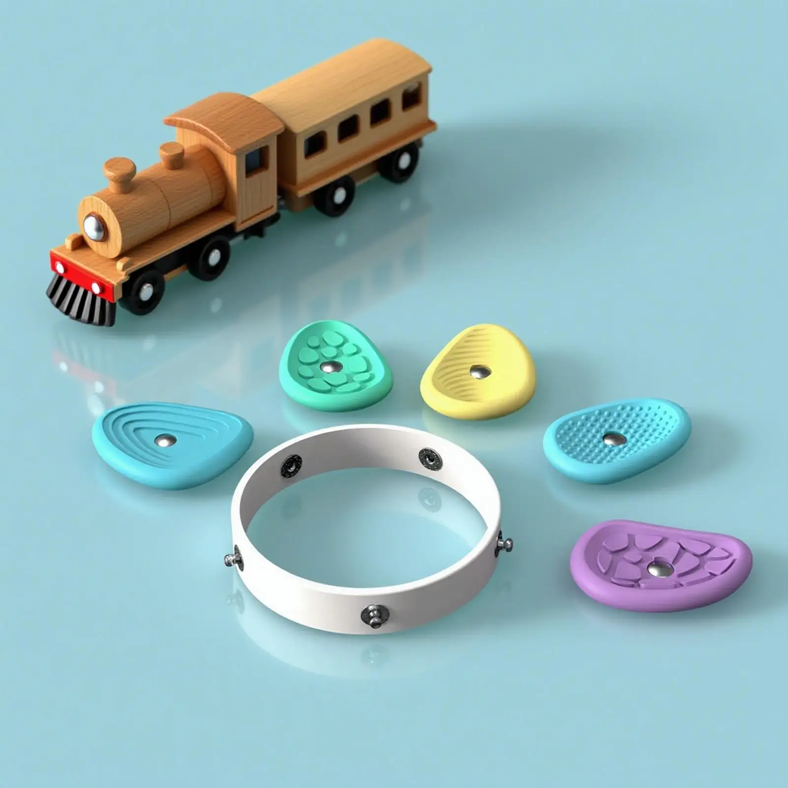 Fidget Stones Pinch Calming Relief Toy Portable Tactile Meditation Bracelet Toy For Kids School Gym Desk Travel Indoor Outdoor