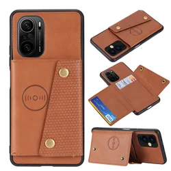 For Xiaomi Poco F3 5G Case Leather Magnetic Car Holder Card Slot Wallet Flip Back Cover for Poxo Poko Little F3 F 3 PocoF3 Coque