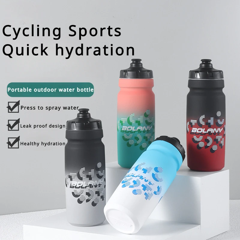 750ML Cycling Water Bottle Outdoor Sports Gradient Water Cup Large Capacity Portable Anti Leakage Bicycle Water Bottle