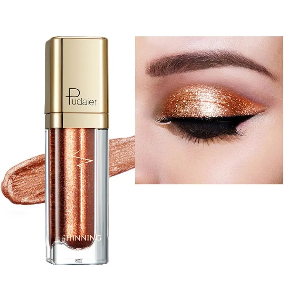 Impermeável líquido Eye Shadow Highlighter, Pearlescent Cosmetic Tool, duradouro, colorido Shimmer, Glitter Eyeshadow para mulheres