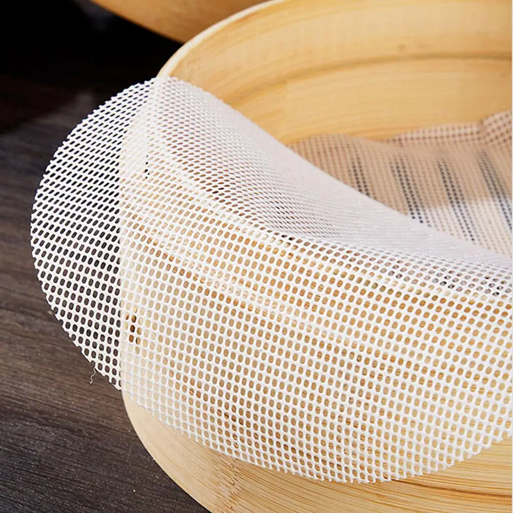 5Pcs Kitchen Non-stick Steamer Cloth Circular Silicone Steamer Cloth Steamed Mantou Mat Kitchen Accessories Dia 24/30/34/40/48cm