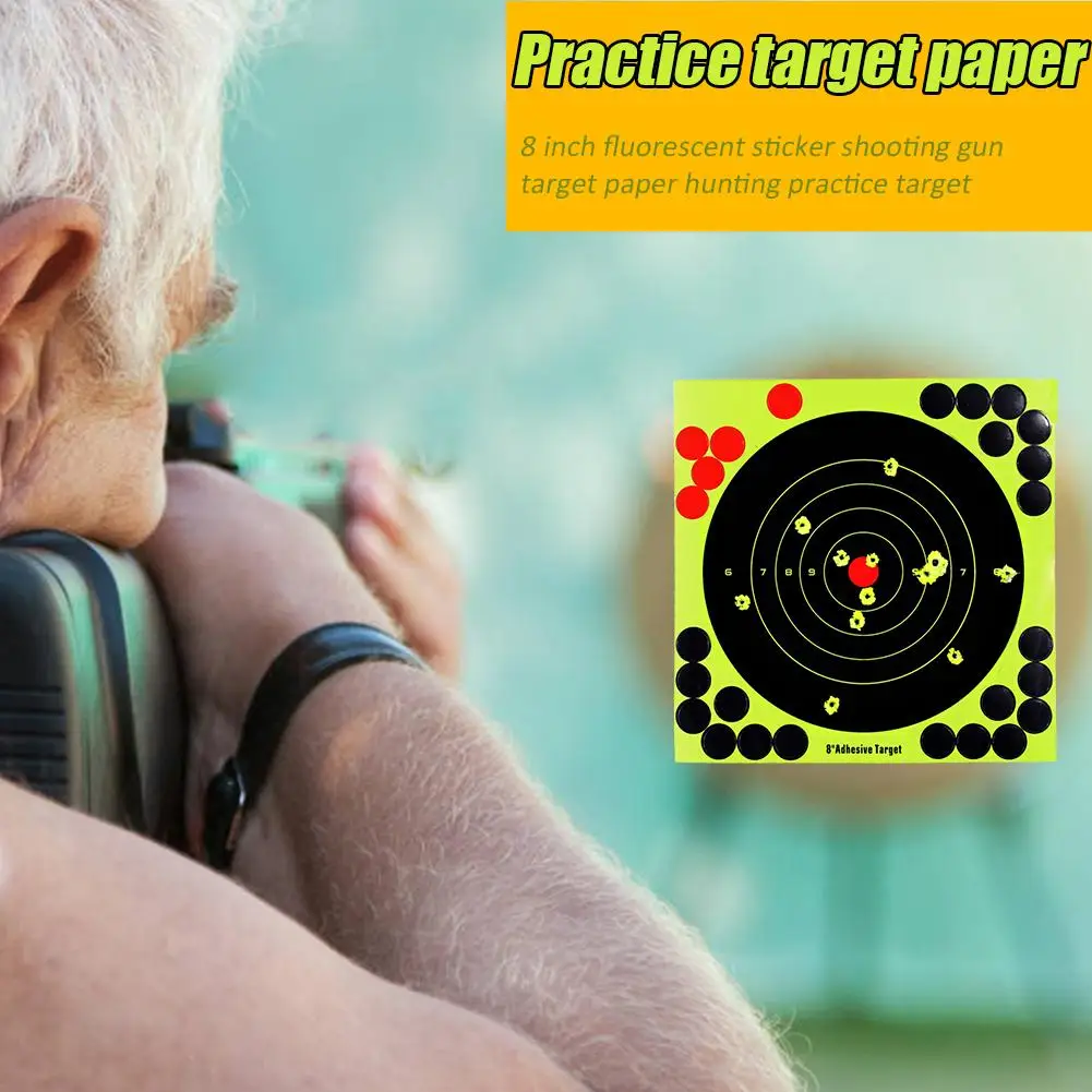 8-inch Splatter Target Adhesive Shooting Target Shooting Paper (20pcs)