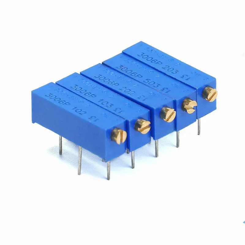 10PCS 3006P Precision Multi-turn Adjustable Potentiometer 1K 2K 5K 10K 20K 50K 100K 200K 500K 100R 200R 500R 100 200 500 Ohm