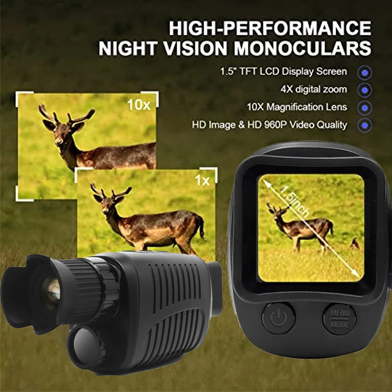 

R7 Night Vision Monocle Infrared Optical Monocular 5X Digital Zoom Photo 300M Long Range Telescope Night Vision For Hunting