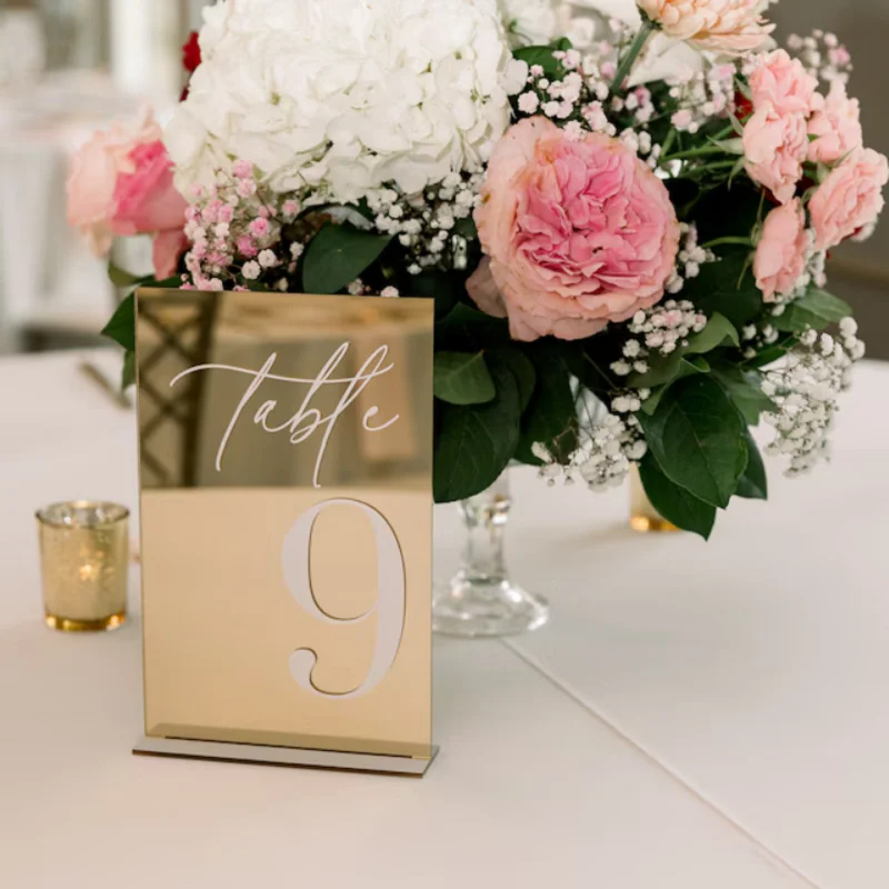 

Acrylic Mirror Wedding Table Numbers Sign Modern Table Numbers Gold Mirror Wedding Decor Sign Reception Signage