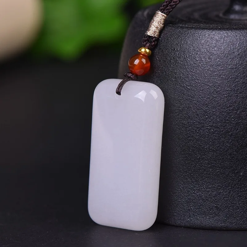 

Изысканный Золотой Шелковый нефритовый кулон бренда Ping An, то же самое для мужчин и женщин