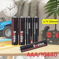 Soshine AAA 3.7V Lithium Battery 350mAh Batteries Non-Rechargeable Battery for Flashlights Electronic Doorbell Toys