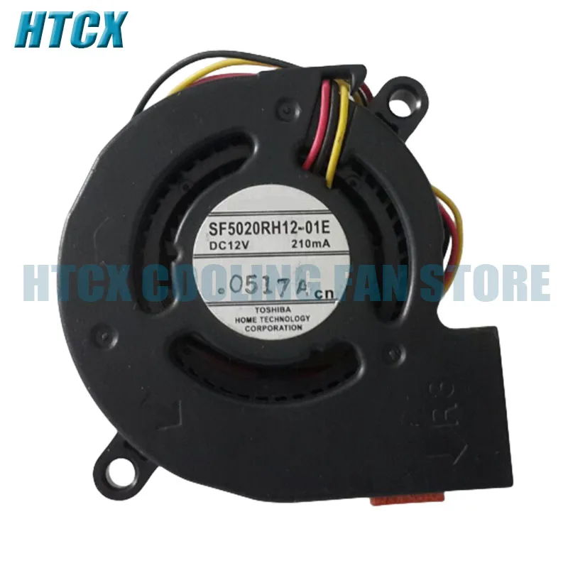 SF5020RH12-01E 50x50x20mm 12V 210MA Projector Converter Fan 3pin Cooling Fan Processor Cooler Heatsink Fan