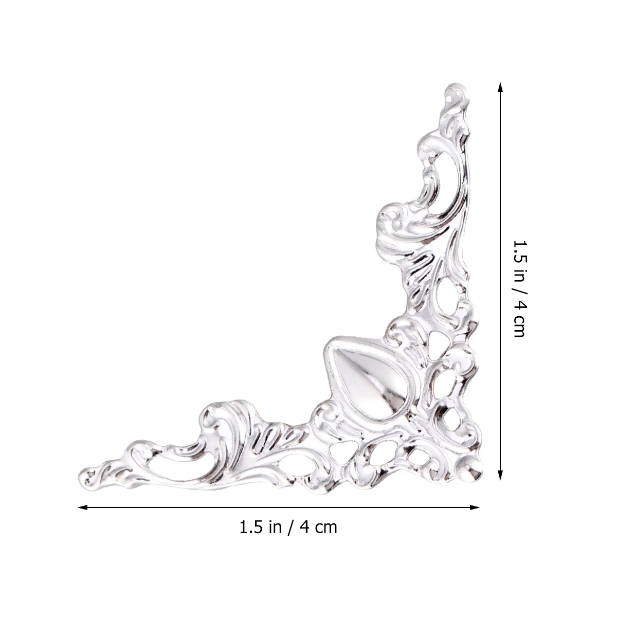 24 قطعة معجون زهرة الزاوية البيضاء حامي ركن الكتاب المعدني لصندوق كتاب ألبوم القصاصات أداة إصلاح الحرف اليدوية ذاتية الصنع #6