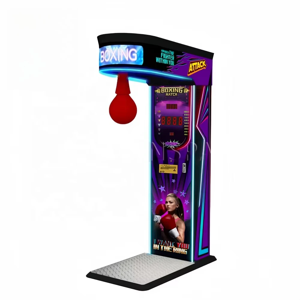 Coin Operated Arcade Boxer Games Kits Boxing Target Punching Bag Workout Equipment Electronic Redemption Music Boxing Machine