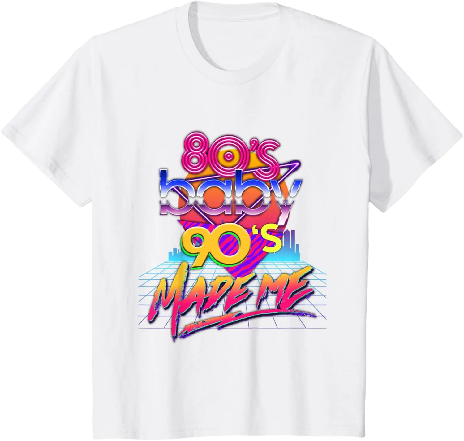 1980s 80s Baby 1990s 90s Made Me Vintage Retro Costume Party T-Shirt Unisex Summer Streetwear Tops Customizable Camisas
