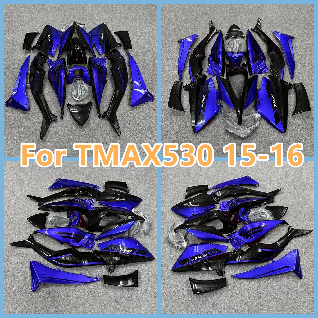 Free Custom Motorcycle Fairing Set for Yamaha Tmax530 15 16 TMAX 530 2015 2016 Body Repair  Full Bodywork Blue