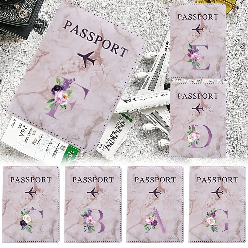 

Passport Cover Case Fashion Business Wallet Certificate Storage Bag Purple Series Credit Card Passport Unisex Storage Holder