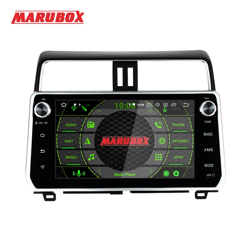 MARUBOX KD1007 автомагнитола для Toyota Land Cruiser Prado 2017 Android 10 DSP GPS WiFi Bluetooth 10
