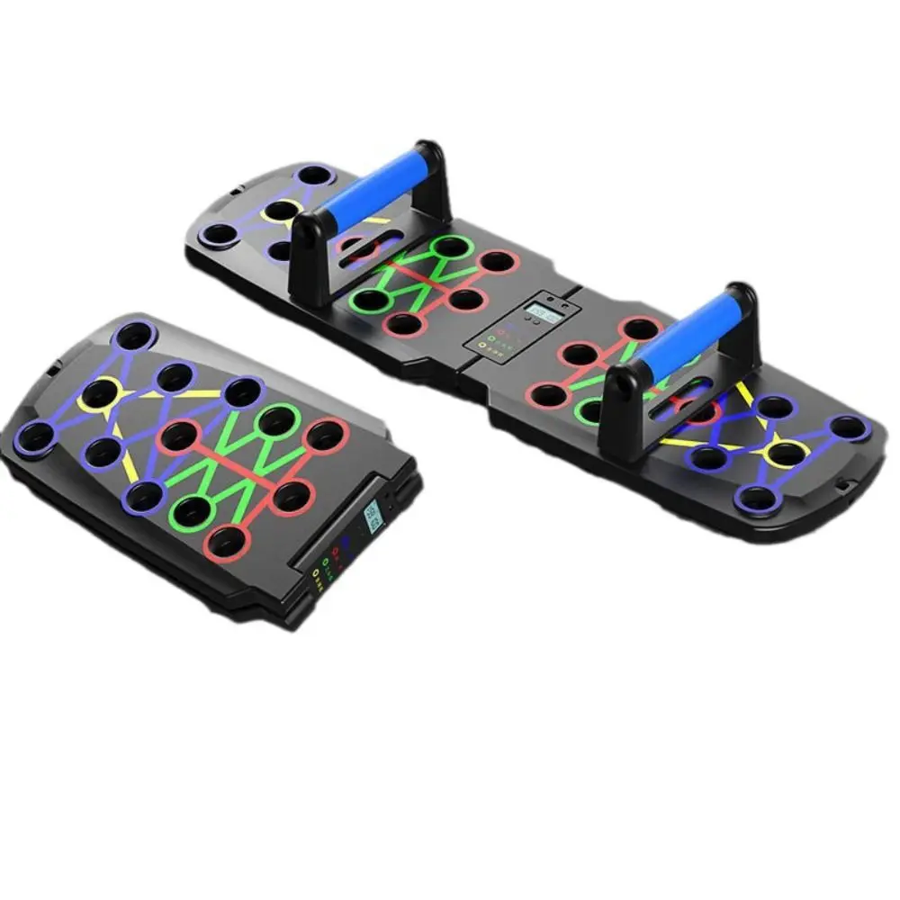 

22/28-in-1 Push-up Board Foldable with Tension Rope Home Exercise Equipment Colorful Portable Push Up Bar Push-up