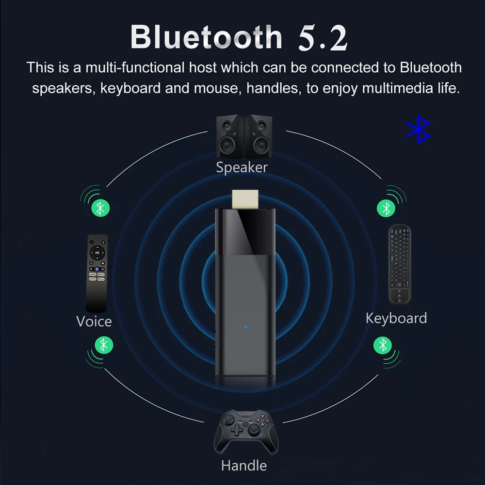 Dispositivo de TV inteligente Q6 Mini Stick, Allwinner H313, cuatro núcleos, A53 Cortex, Android 10, 2GB, 16GB, BT5.2, HDMI2.0, 4K, HDR10 +, WIFI,