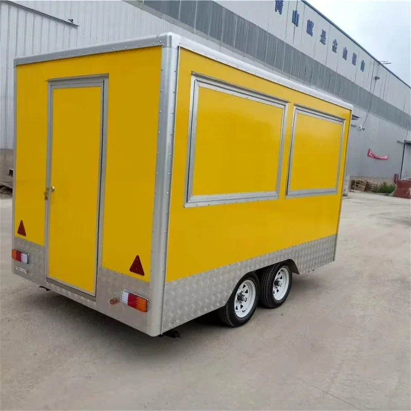 Electric Street Food Cart Mobile Kitchen Trailer Dining Truck Vending System Snack Service Package Hot Slae