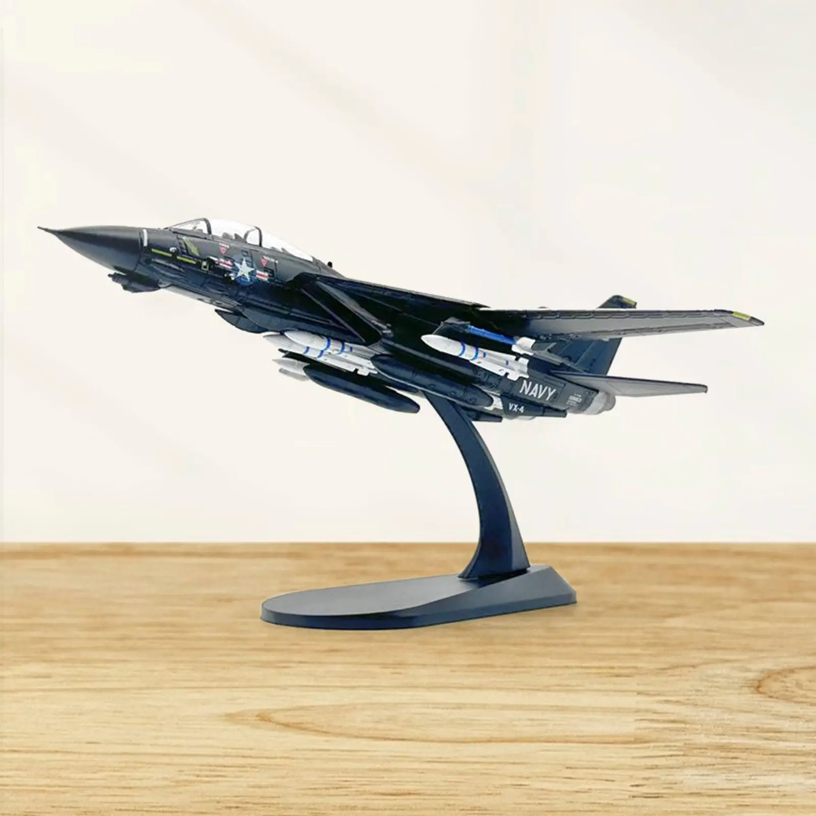 

Simulation 1:100 F14A Aircraft Model with Display Base Ornament Retro Plane Model for TV Cabinet Living Room Office Bar Cafe