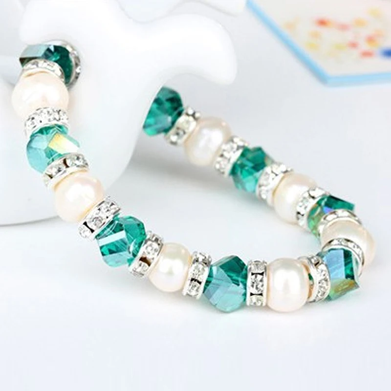 fnaf 2 rupee item 10 Color Friendship Healing Crystal Imitation Pearl Bracelets Pulseiras браслет For Women Festival Jewelry