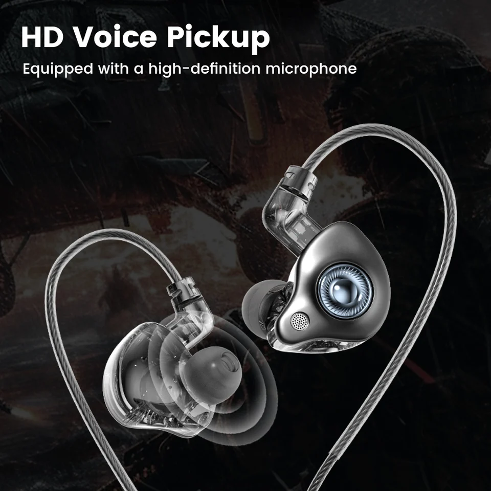 Toocki TE26 Wired Earphones 3.5mm Type C HiFi Bass