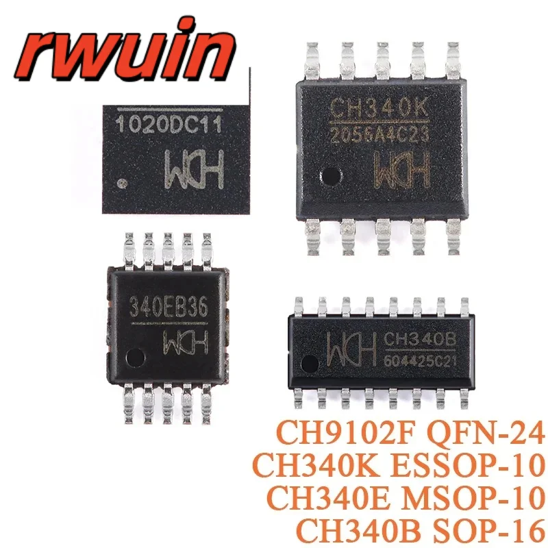 5Pcs CH340C SOP-16 CH340K CH340E CH340G CH9102F CH224K CH334P CH340N CH9340C CH340X CH9101U CH9101N CH342K CH344L CH344Q USB